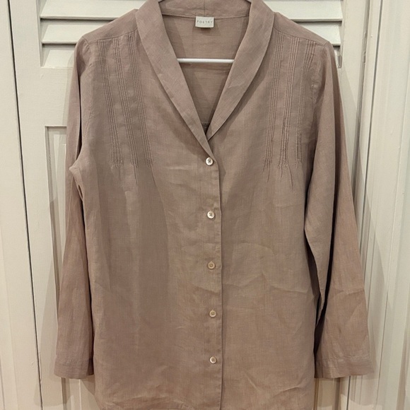 Eileen Fisher Tops - Women's Poetry Linen Button-Up Blouse
